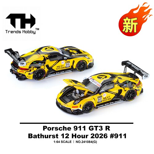 预售TH合金车模型1:64保时捷911 GT3 RS巴瑟斯特2026跑车滑行收藏