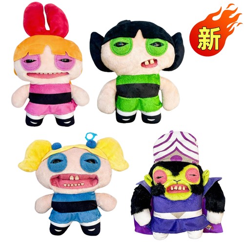 Fuggler萌牙怪兽飞天小女警联名款花花毛毛绒公仔网红搞怪