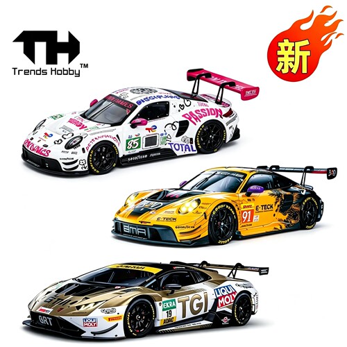TH 1:64兰博基尼127 128 Huracan GT3 219号63号合金赛车模型