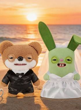 英国品牌Fuggler萌牙怪兽爱心怪兽系列放克牙宝丑萌搞怪毛绒公仔