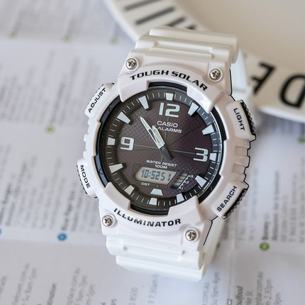 卡西欧Casio正品运动男表防水户外多功能太阳能手表AQ-S810WC-7A