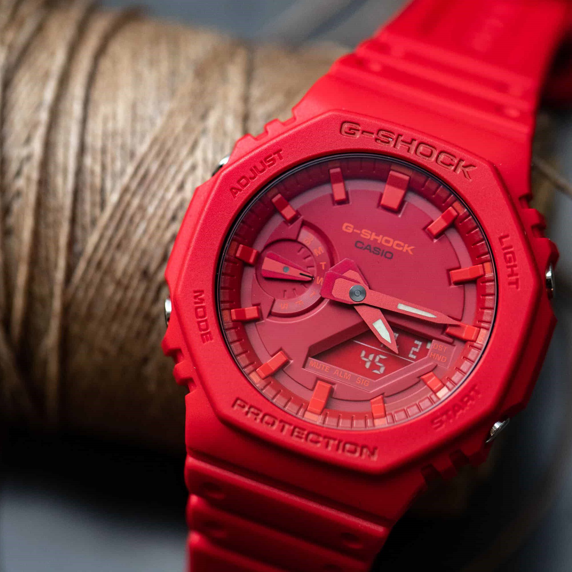 casio卡西欧正品gshock农家橡树八角形运动男士手表ga-2100-4a