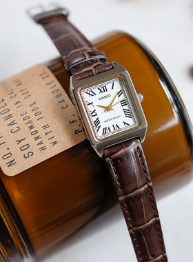 Casio卡西欧女小方表罗马数字石英指针女手表LTP-V007L-1B 7B 9B