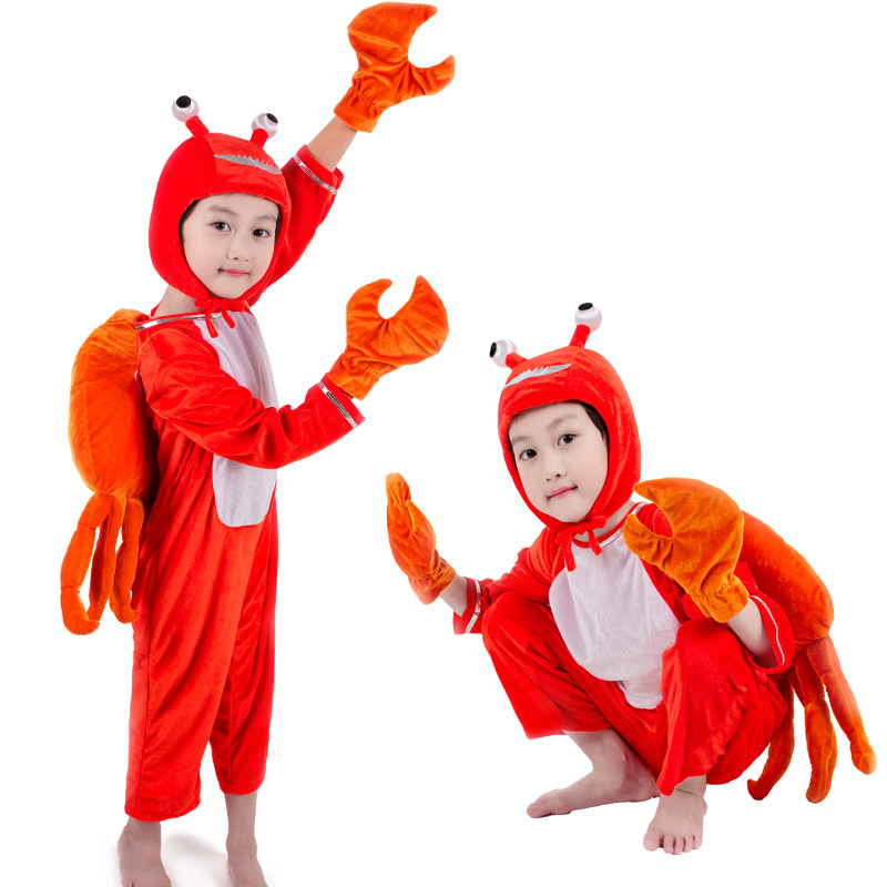 儿童小螃蟹演出服幼儿园可爱动物