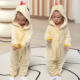 小鸡衣服儿童玩偶服睡衣派对幼儿园搞怪动物演出服话剧小黄鸡成人