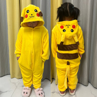 皮卡丘人偶服装cos服男童睡衣派对可爱搞笑动漫装扮幼儿园亲子装5