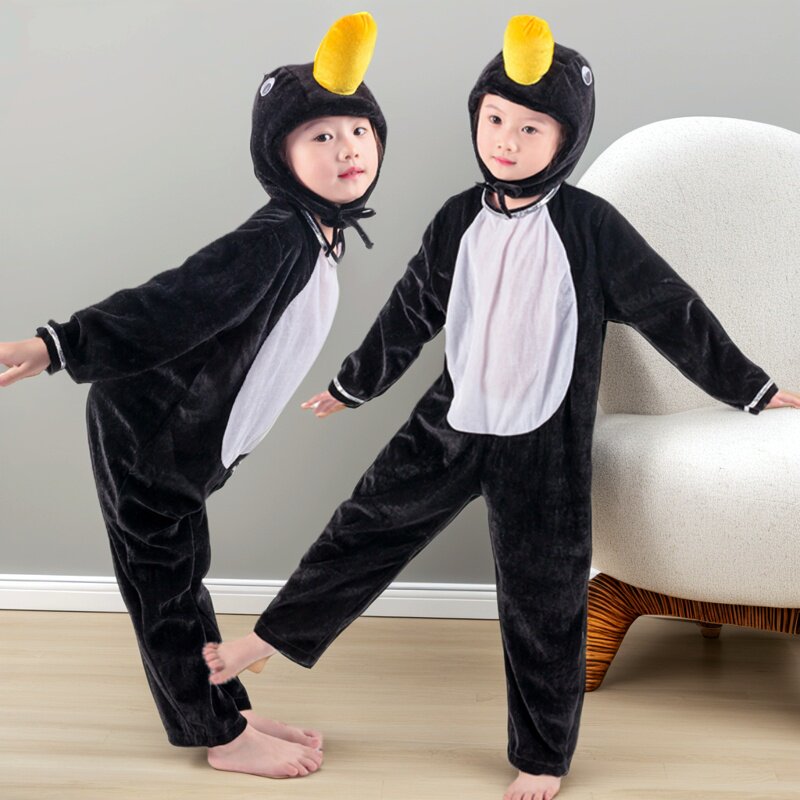 幼儿园小企鹅表演服亲子演出服男