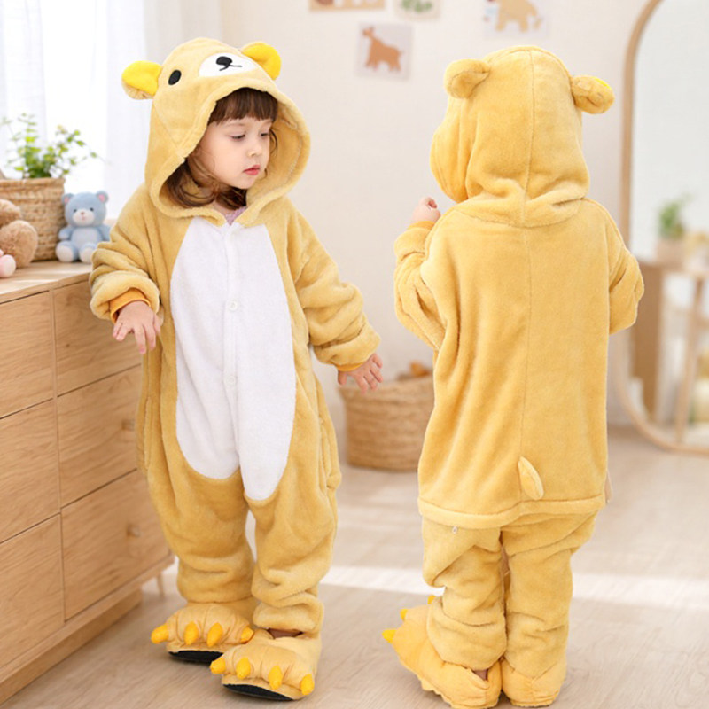 Rilakkuma儿童轻松熊动物服装冬3
