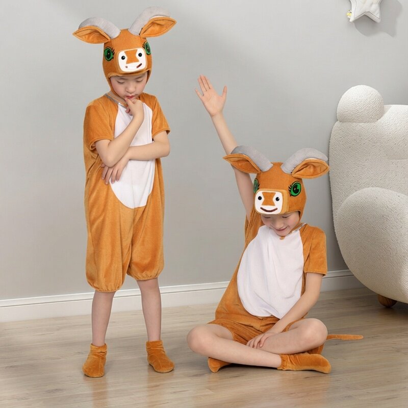 老黄牛演出服男童话剧动物服装幼儿园舞台剧小牛演出服老牛衣服夏