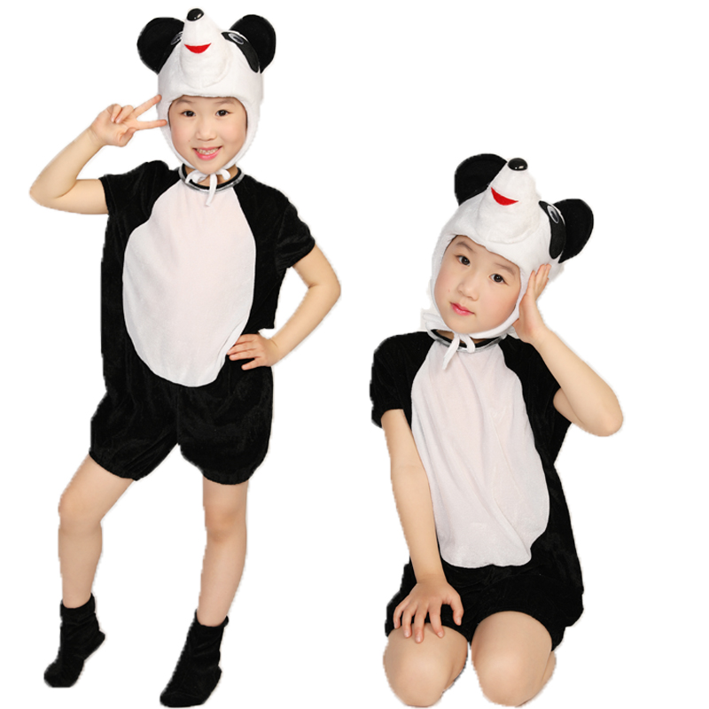 动物演出服熊猫衣服儿童人偶服装