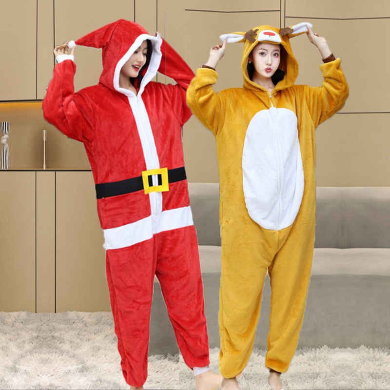 儿童小鹿服装圣诞老人角色扮演冬