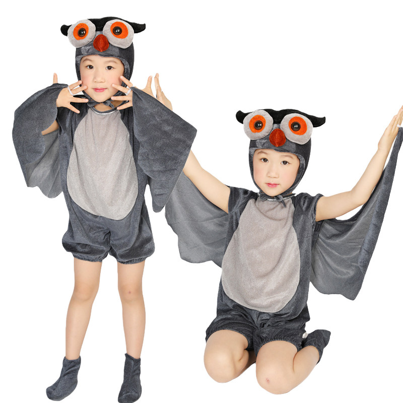 猫头鹰演出服男童动物服装鸟类夏