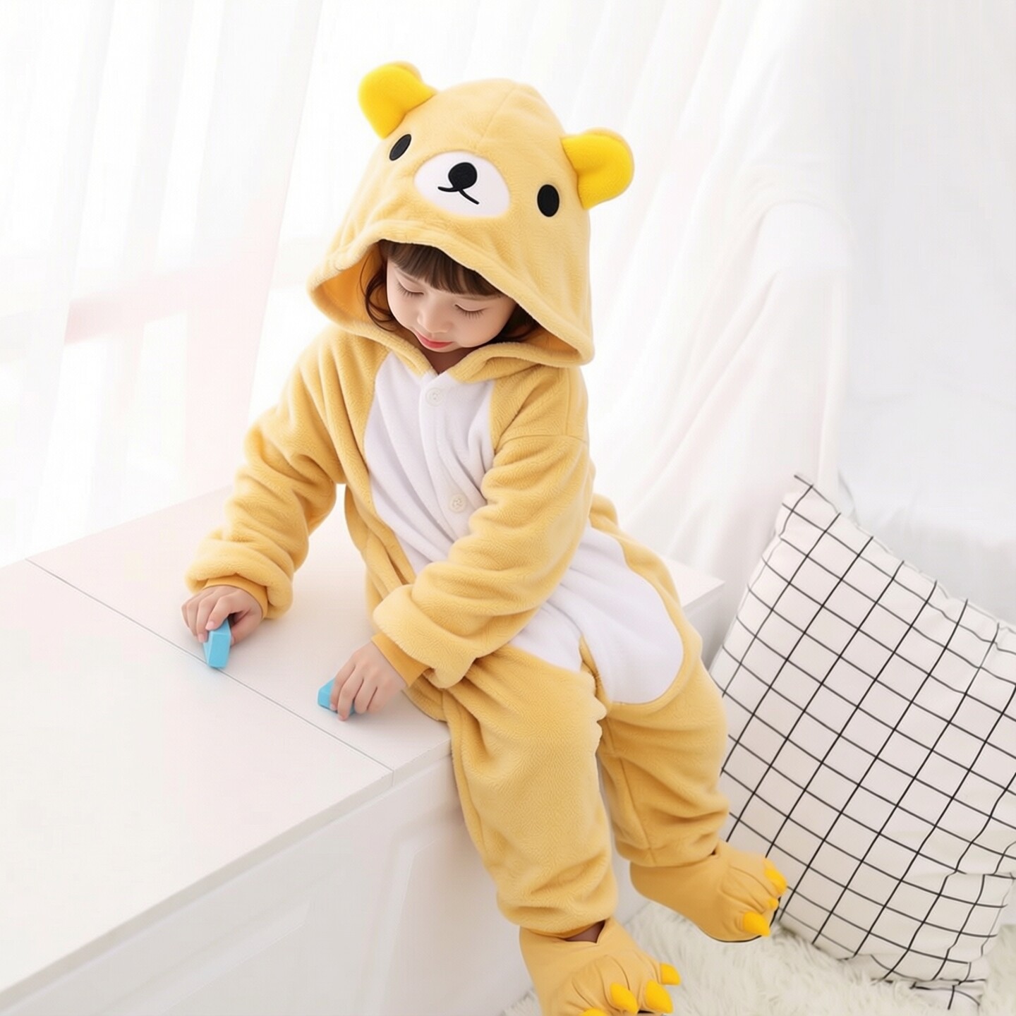 轻松熊衣服儿童连体衣幼儿园小熊