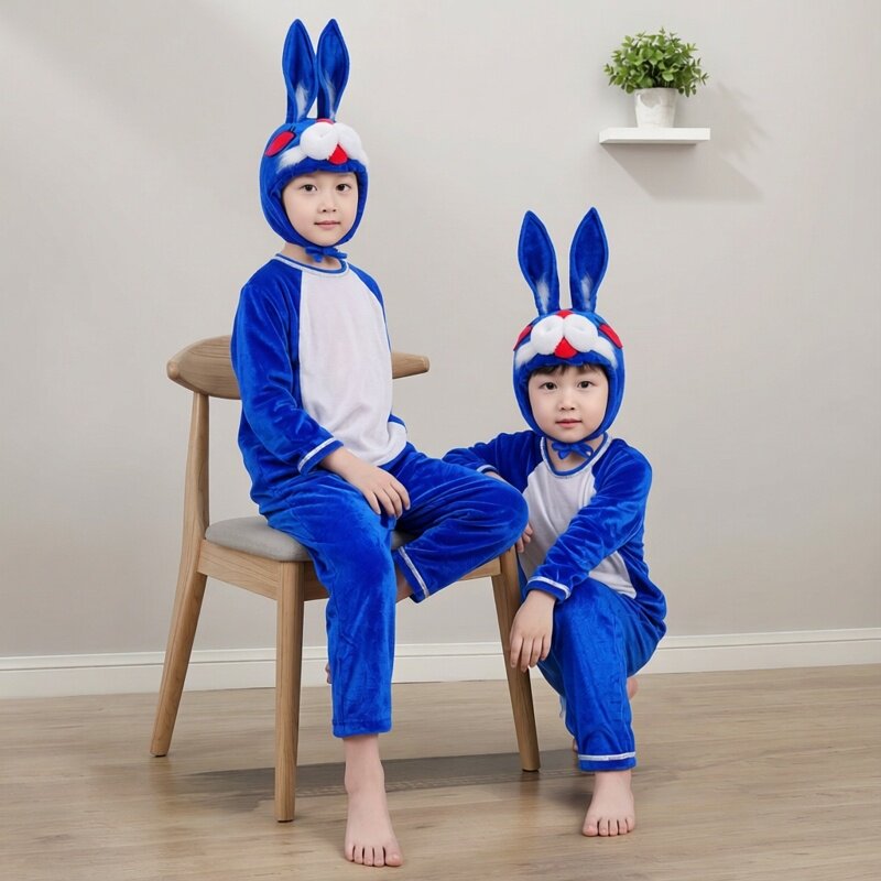 六一男童兔子服装儿童话剧演出服幼儿园舞台剧龟兔赛跑角色装扮女