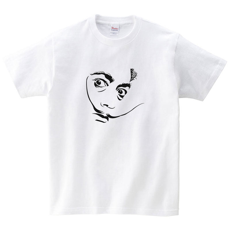 达利dali艺术画家印花复古圆领宽松纯棉短袖情侣t恤女上衣男衣服