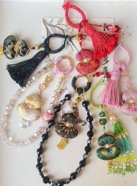 成品非遗名家桑蚕丝宋锦葫芦纯手工编绳双面葫芦流苏挂件包挂车挂