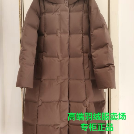 羽绒服女2025冬季新款商务通勤连帽过膝鹅绒外套B250244174