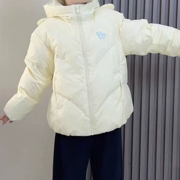 波家25新款羽绒服女童时尚潮流可爱连帽保暖抗菌绒 T250246302K