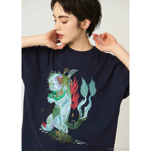 石黑亚矢子 graniph 猫妖系列 树精猫咪 日本妖怪 合作款全棉T恤