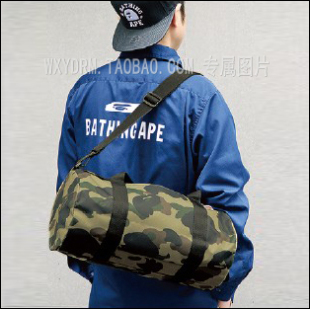e-MOOK A BATHING APE  迷彩包斜挎包圆筒包 BAPE 猿人猩猩猴子