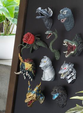 哥斯拉 哥总 哥吉拉 基多拉 魔斯拉 拉顿 冰箱贴 万代正品 盲盒