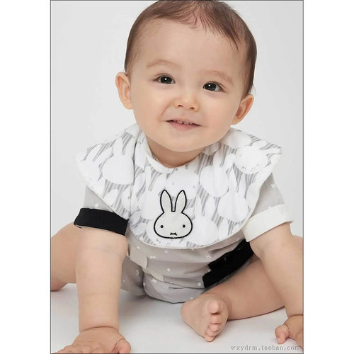Graniph 正品 米菲兔 宝宝口水巾 围嘴巾小方巾 MIFFY 可爱小兔子