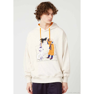 岛国潮牌 graniph 龙珠 孙悟空 弗利萨 毛圈连帽卫衣 男女同款