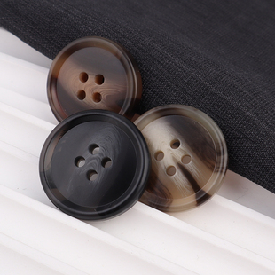 大衣风衣上衣毛呢羊绒服饰树脂圆形纽扣子西装袖口裤子扣