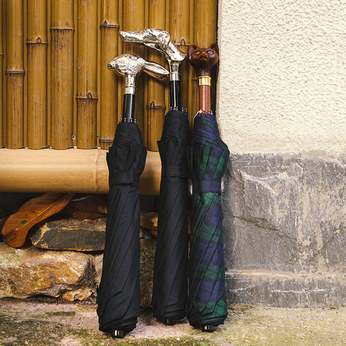 现货 英产 FOX UMBRELLAS 手工制镀镍动物头 折叠雨伞 TEL9