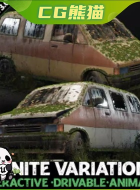 UE5虚幻5 Procedural Vehicles - Van 程序化脏乱面包车蓝图