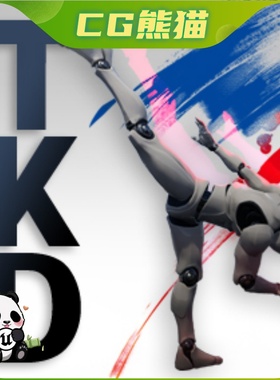 UE5虚幻5 TKDstyle AnimSet 格斗跆拳道踢打攻击动作动画