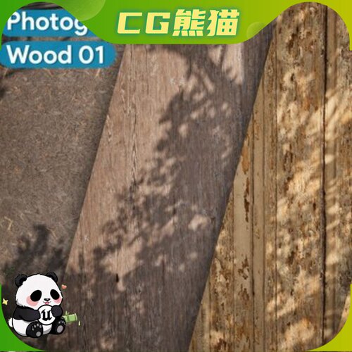UE5虚幻5.1-5.8 Wood 01 Scanned Photogrammetry Materials