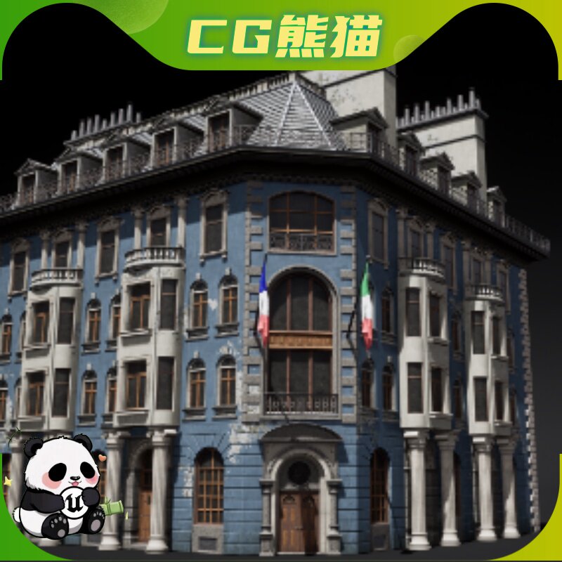 UE4虚幻5 European Buildings 模块化欧洲建筑模型道具