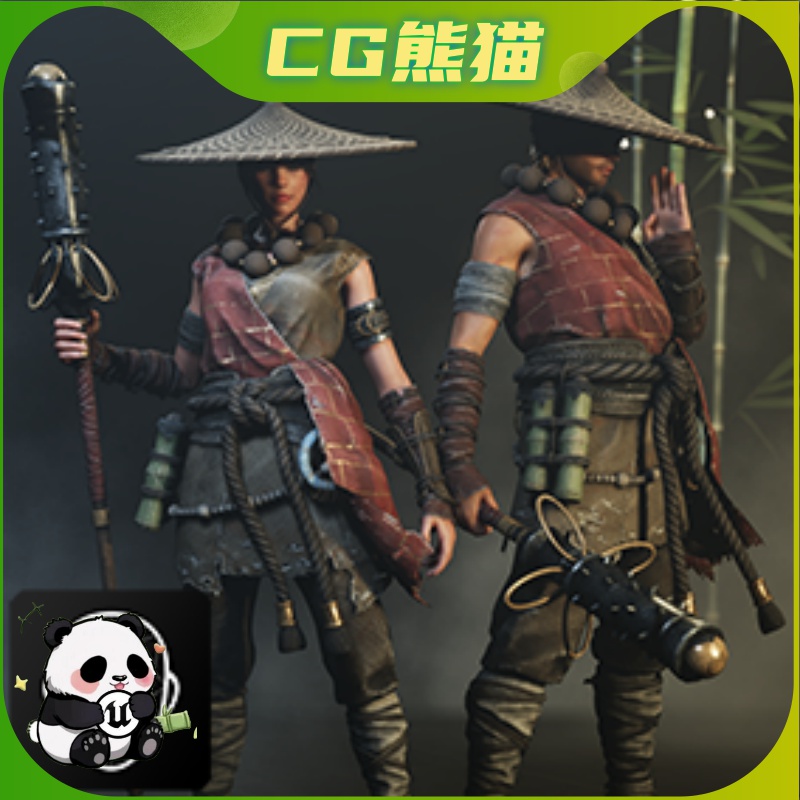 UE4虚幻5 G2 Monk 游戏男女和尚武僧僧侣剑客人物角色模型