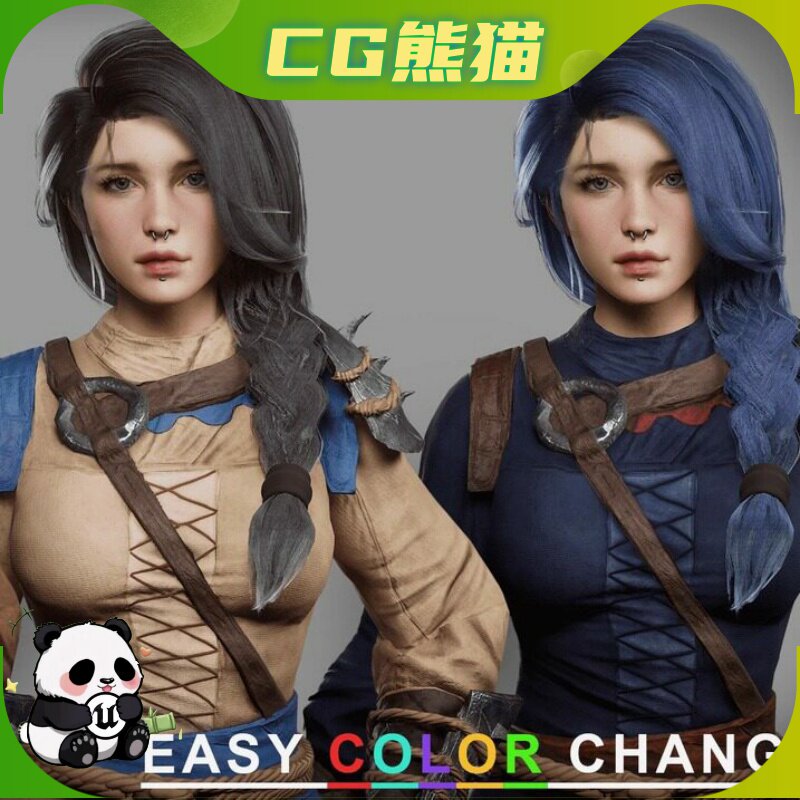 UE4虚幻5 FantasyGirl 2 Vanessa 中世纪幻想女孩角色瓦妮莎角色