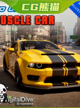 UE5虚幻5 Drivable Cars Muscle Car 可驾驶肌肉汽车蓝图模板