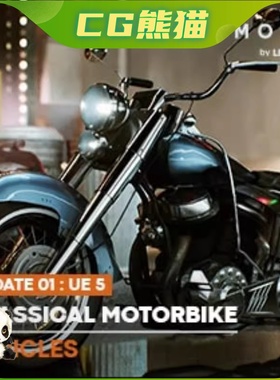 UE4虚幻5 Classic MotorBike / Driveable / Functional 经典摩托