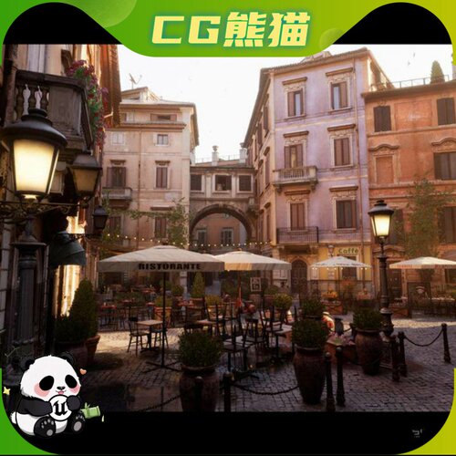 UE5虚幻5.2-5.8 Rome Italian Town 罗马意大利小镇场景