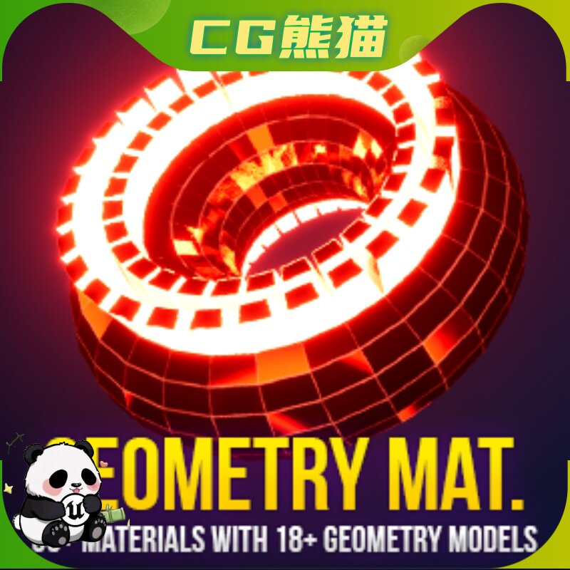 UE5虚幻5 Geometry Material Pack 2 几何图形视觉特效包