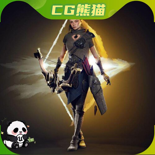 UE4虚幻5 Archer Girl 女弓箭手角色女性模型角色