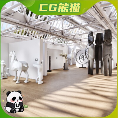 UE5虚幻5 Archinteriors Vol 12 Scene 4 现代美术馆内景