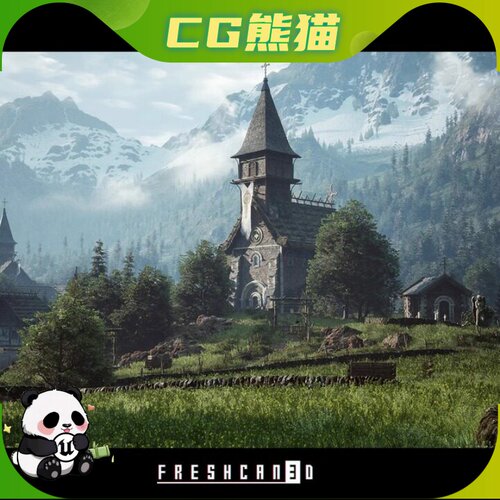 UE5虚幻5 Medieval Environment Mountain Village Church 中世纪
