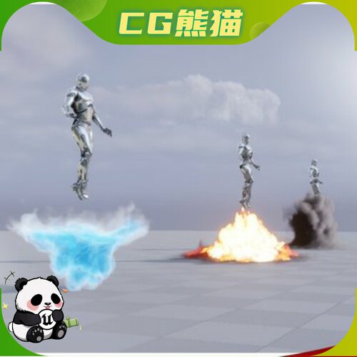 UE5.4-5.8 Levitation FX Niagara Fluids 奶瓜悬浮流体特效