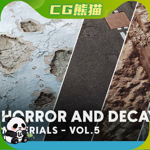 UE4虚幻5 Horror and Decay VOL.5 Urban Surfaces 腐朽材质