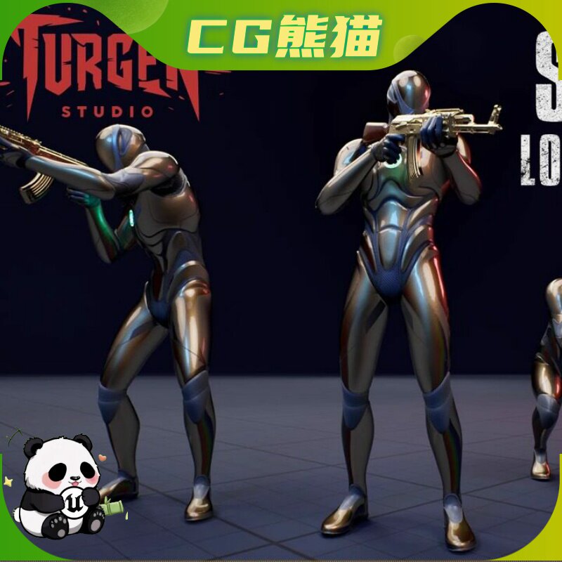 UE5.3-5.8 Survival Locomotion Pack - AKM 生存游戏人物枪动画