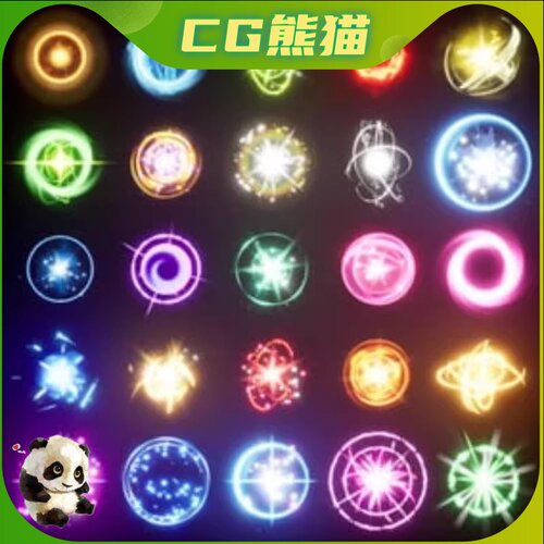 UE4虚幻5 Glowing orbs pack 魔法球能量球光球BUFF受击技能特效