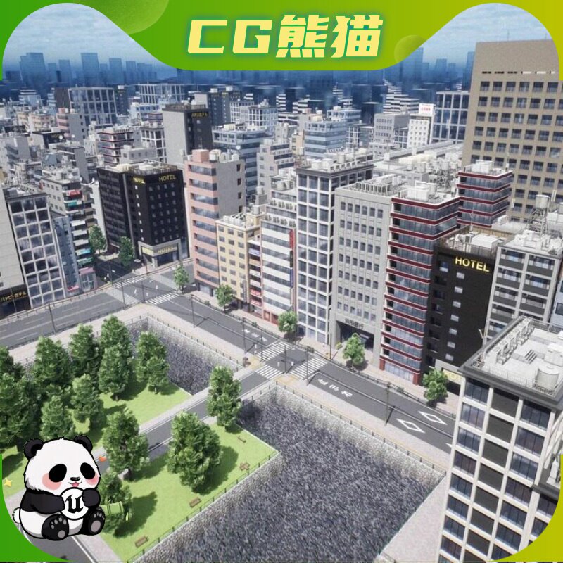 UE5虚幻5 Japanese City 写实日本现代城市模型建筑场景