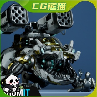 UE5虚幻5 Sci-Fi Frog 游戏科幻BOSS机械青蛙角色带动画