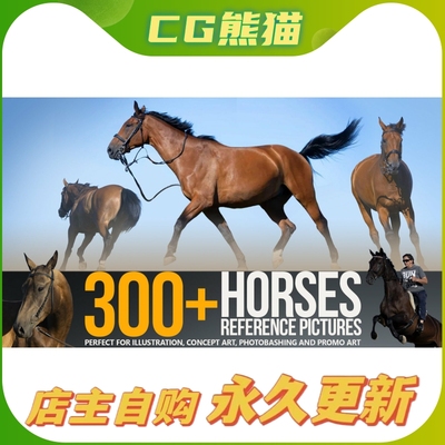 Artstation素材 300+ Horses Reference Pictures  马匹参考图片