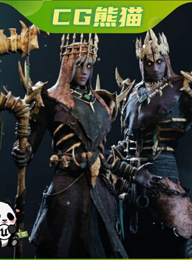 UE4虚幻5 G2 Necromancer 游戏巫师亡灵法师角色模型